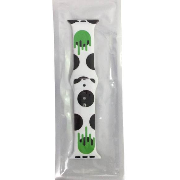 Black White Smart Watch Silicone Adjustable Watch Band - Picture 1 of 6